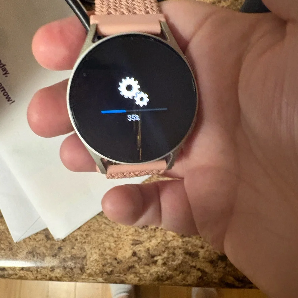 Samsung Smartwatch with Pink Strap